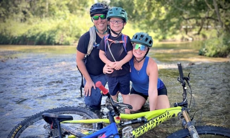 Jess with her husband and son, Stanley.